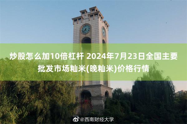 炒股怎么加10倍杠杆 2024年7月23日全国主要批发市场籼米(晚籼米)价格行情