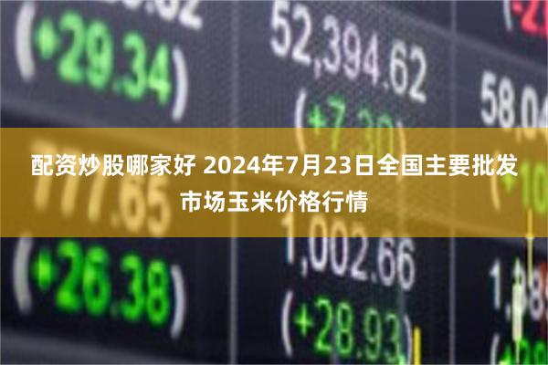 配资炒股哪家好 2024年7月23日全国主要批发市场玉米价格行情