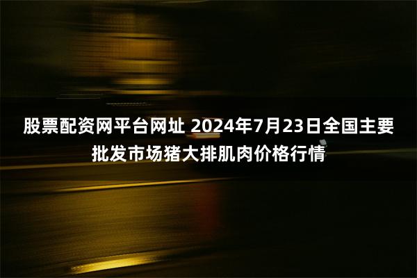 股票配资网平台网址 2024年7月23日全国主要批发市场猪大排肌肉价格行情