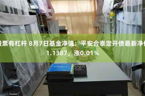 股票有杠杆 8月7日基金净值：平安合泰定开债最新净值1.1387，涨0.01%