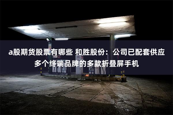 a股期货股票有哪些 和胜股份：公司已配套供应多个终端品牌的多款折叠屏手机