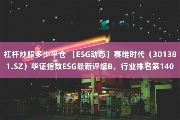 杠杆炒股多少平仓 【ESG动态】赛维时代（301381.SZ）华证指数ESG最新评级B，行业排名第140